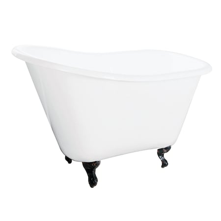 Aqua Eden Clawfoot Bathtubs, 51.19 L, 30.69 W, White/Oil Rubbed Bronze, Cast Iron VCTND5130NT5